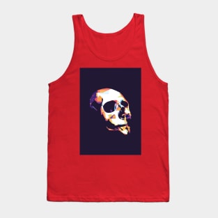 skull illustration wpap pop art Tank Top